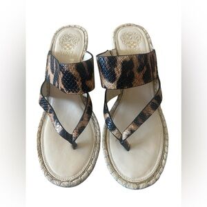 Vince Camuto Animal Print Summer Wedge Sandals